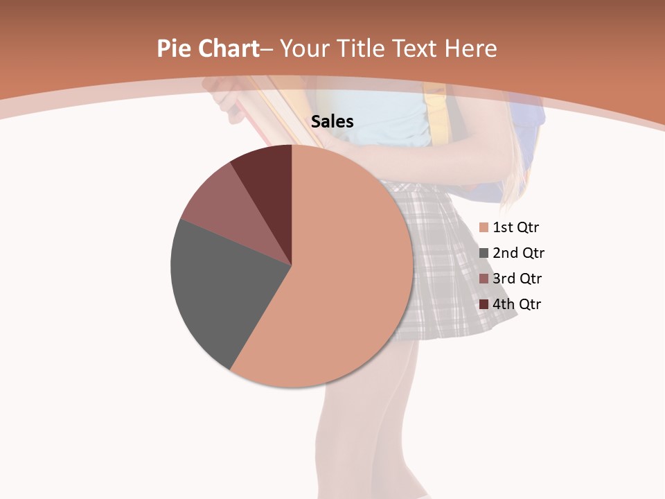 Schoolgirl Smile Braid PowerPoint Template