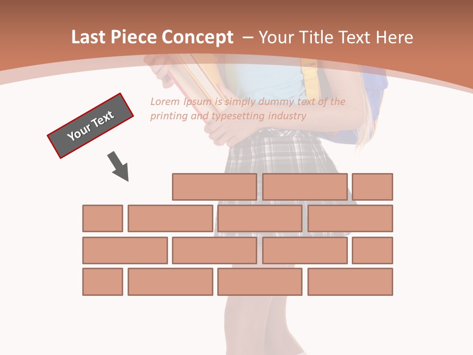 Schoolgirl Smile Braid PowerPoint Template