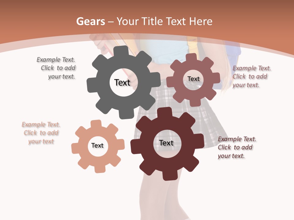 Schoolgirl Smile Braid PowerPoint Template