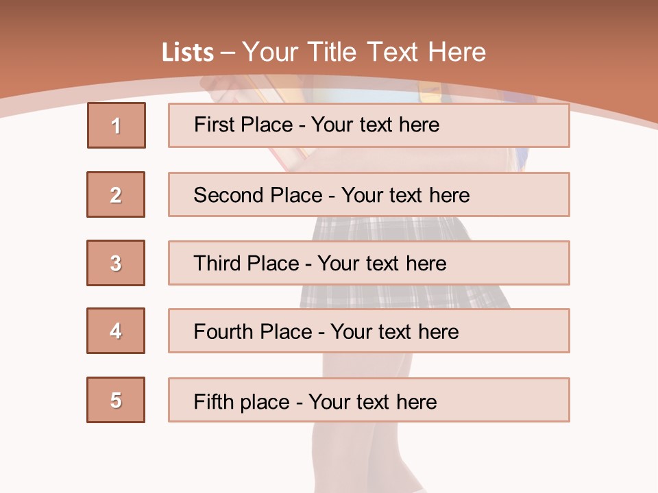 Schoolgirl Smile Braid PowerPoint Template