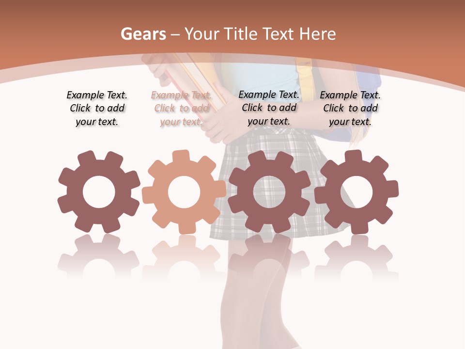 Schoolgirl Smile Braid PowerPoint Template