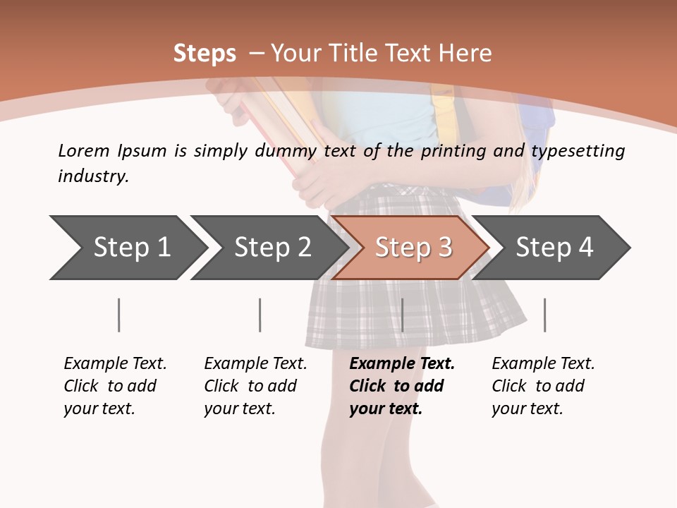 Schoolgirl Smile Braid PowerPoint Template