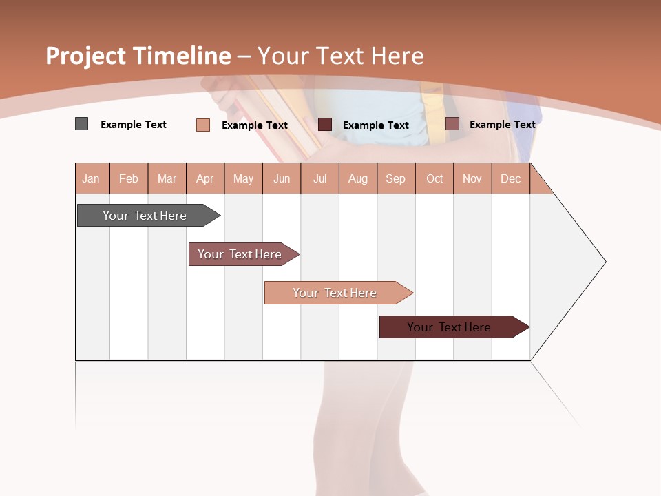 Schoolgirl Smile Braid PowerPoint Template
