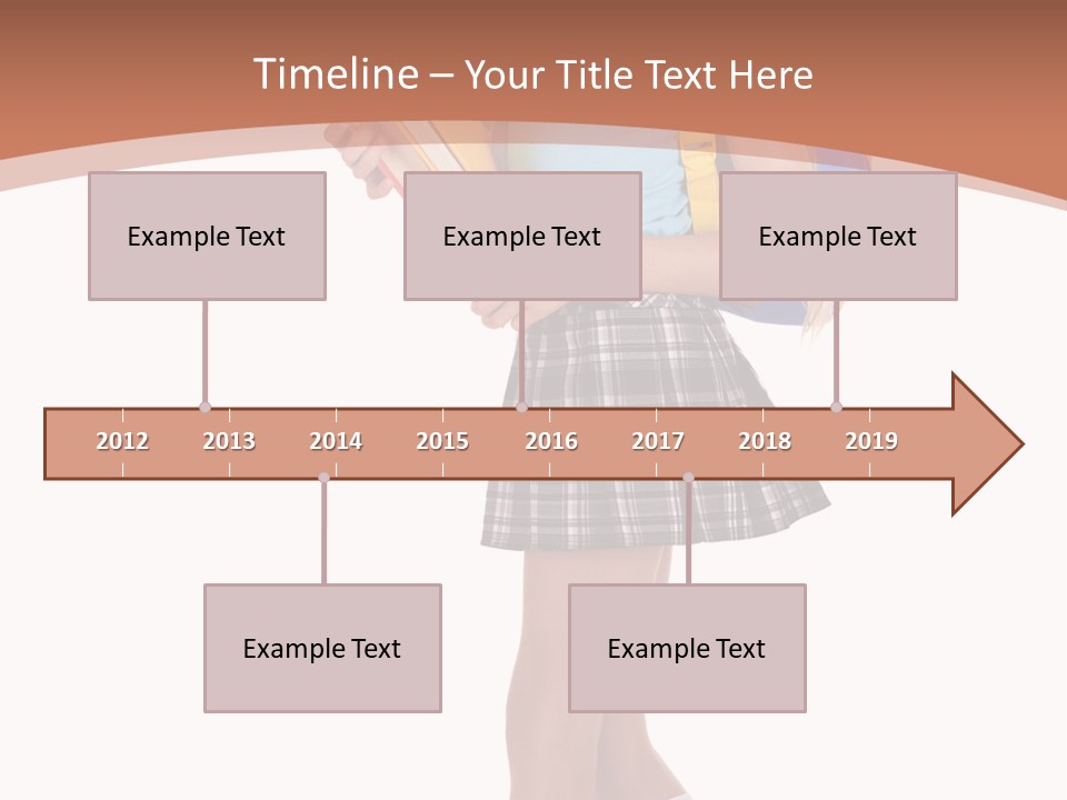 Schoolgirl Smile Braid PowerPoint Template