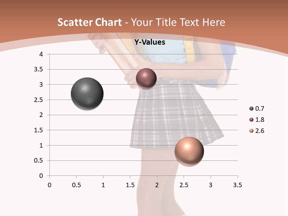 Schoolgirl Smile Braid PowerPoint Template