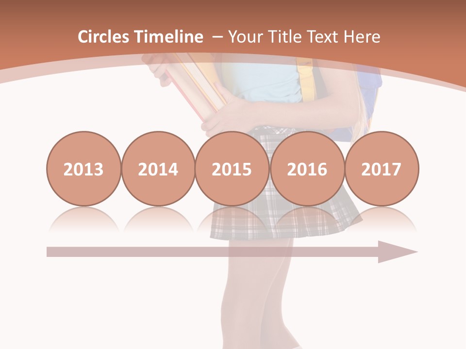 Schoolgirl Smile Braid PowerPoint Template
