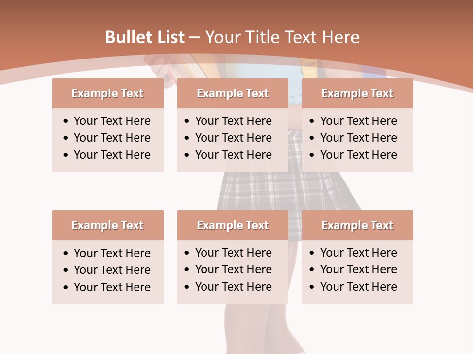 Schoolgirl Smile Braid PowerPoint Template