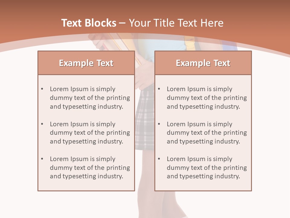 Schoolgirl Smile Braid PowerPoint Template