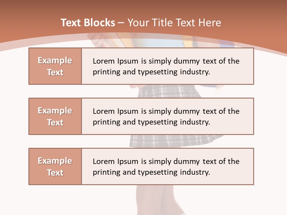Schoolgirl Smile Braid PowerPoint Template