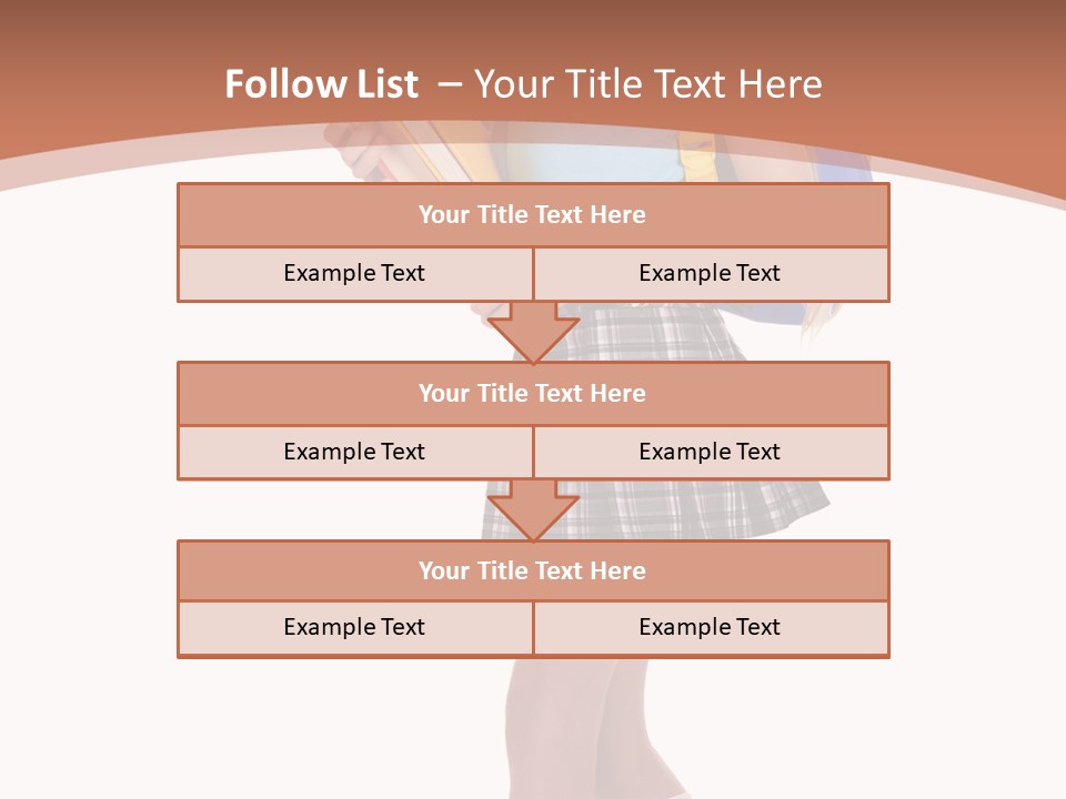 Schoolgirl Smile Braid PowerPoint Template