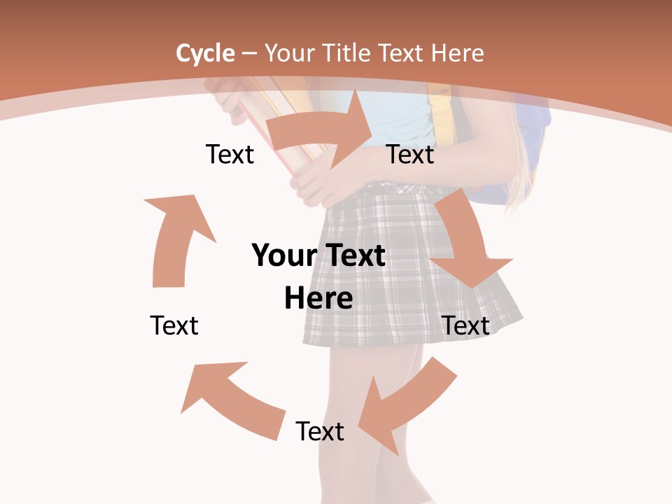 Schoolgirl Smile Braid PowerPoint Template