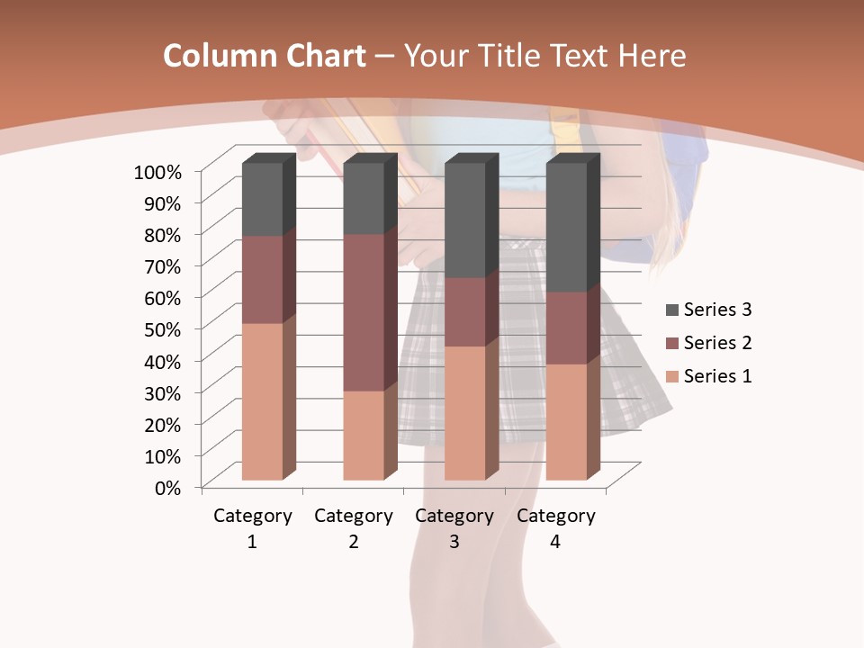 Schoolgirl Smile Braid PowerPoint Template