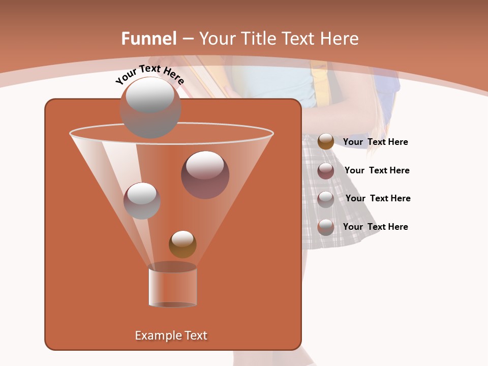 Schoolgirl Smile Braid PowerPoint Template