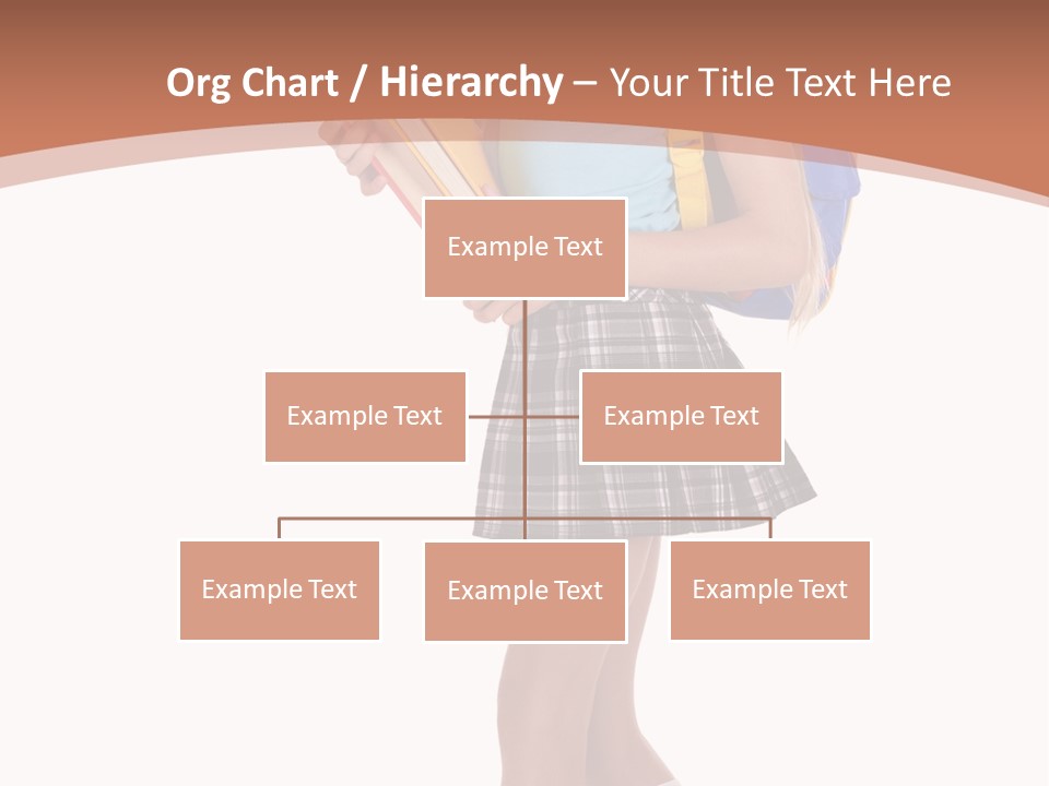 Schoolgirl Smile Braid PowerPoint Template