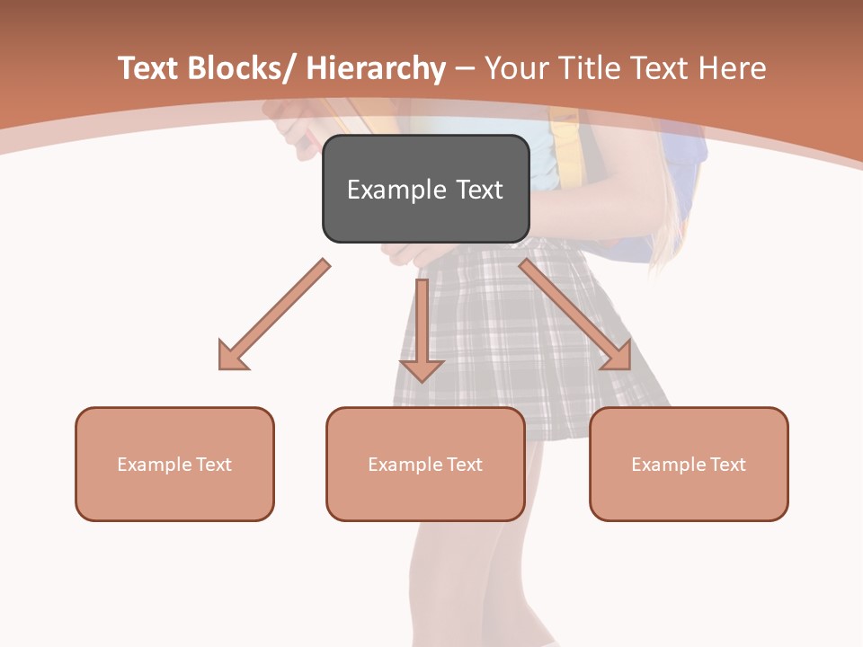 Schoolgirl Smile Braid PowerPoint Template