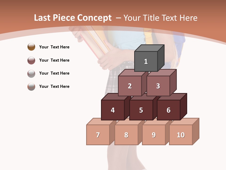 Schoolgirl Smile Braid PowerPoint Template