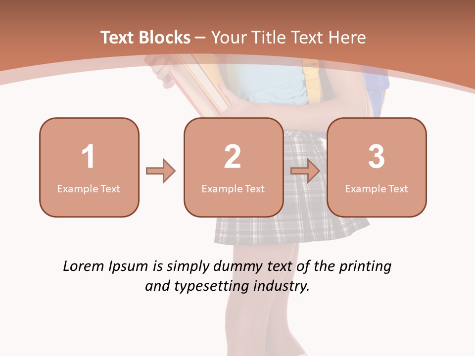 Schoolgirl Smile Braid PowerPoint Template