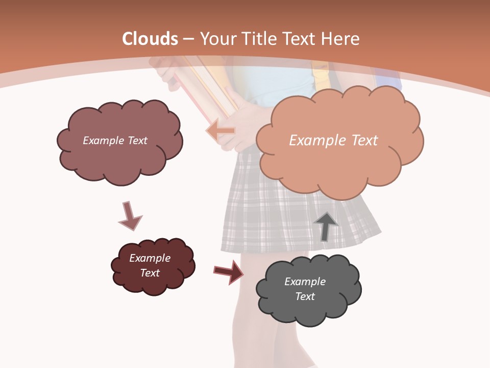 Schoolgirl Smile Braid PowerPoint Template