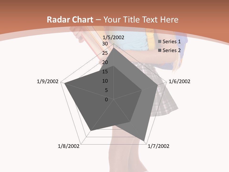 Schoolgirl Smile Braid PowerPoint Template