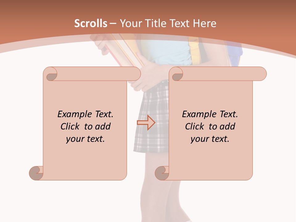Schoolgirl Smile Braid PowerPoint Template