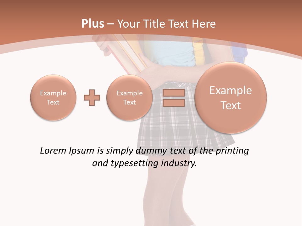 Schoolgirl Smile Braid PowerPoint Template
