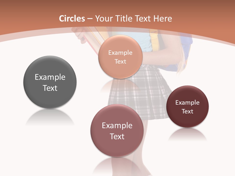 Schoolgirl Smile Braid PowerPoint Template