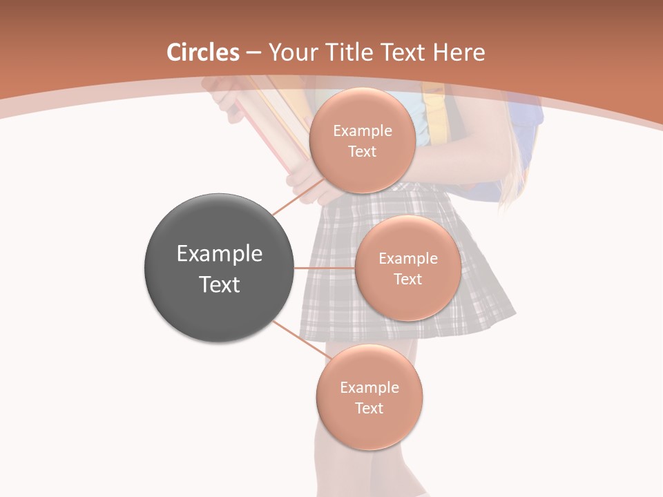 Schoolgirl Smile Braid PowerPoint Template