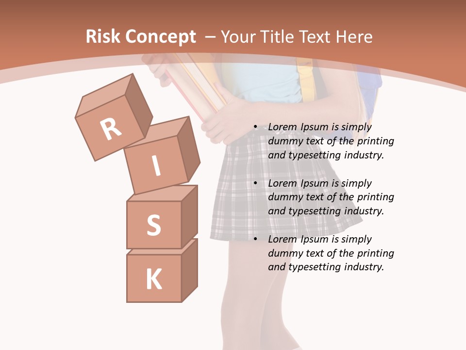 Schoolgirl Smile Braid PowerPoint Template