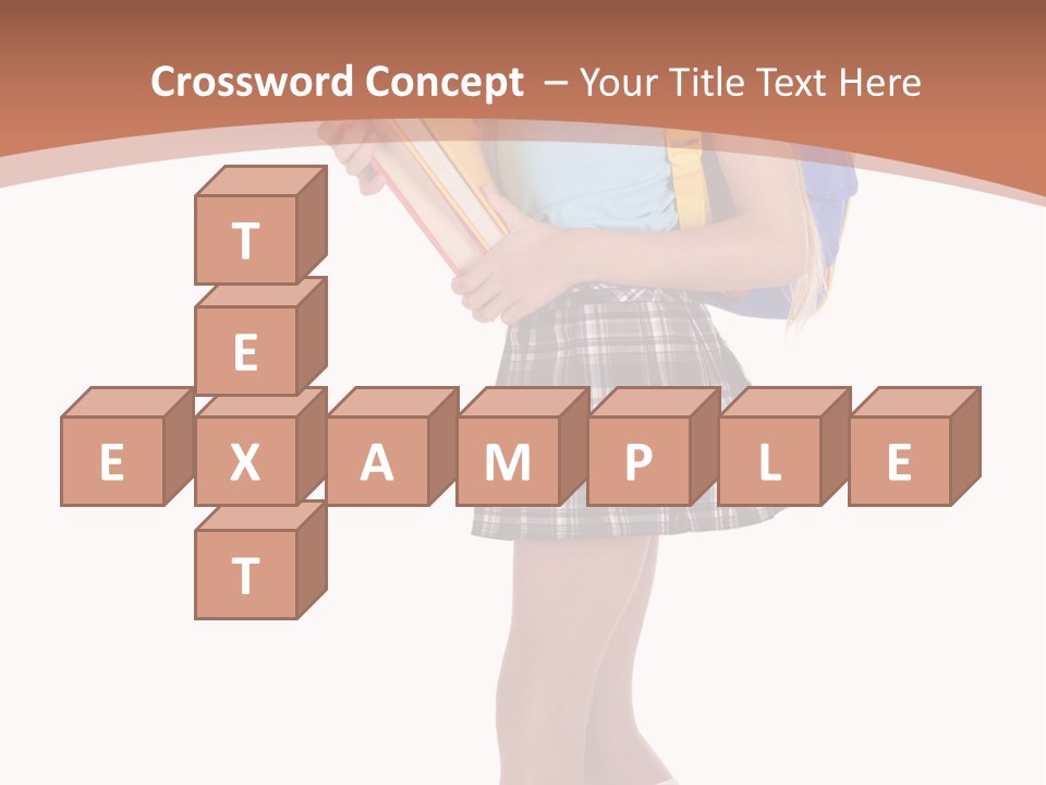 Schoolgirl Smile Braid PowerPoint Template