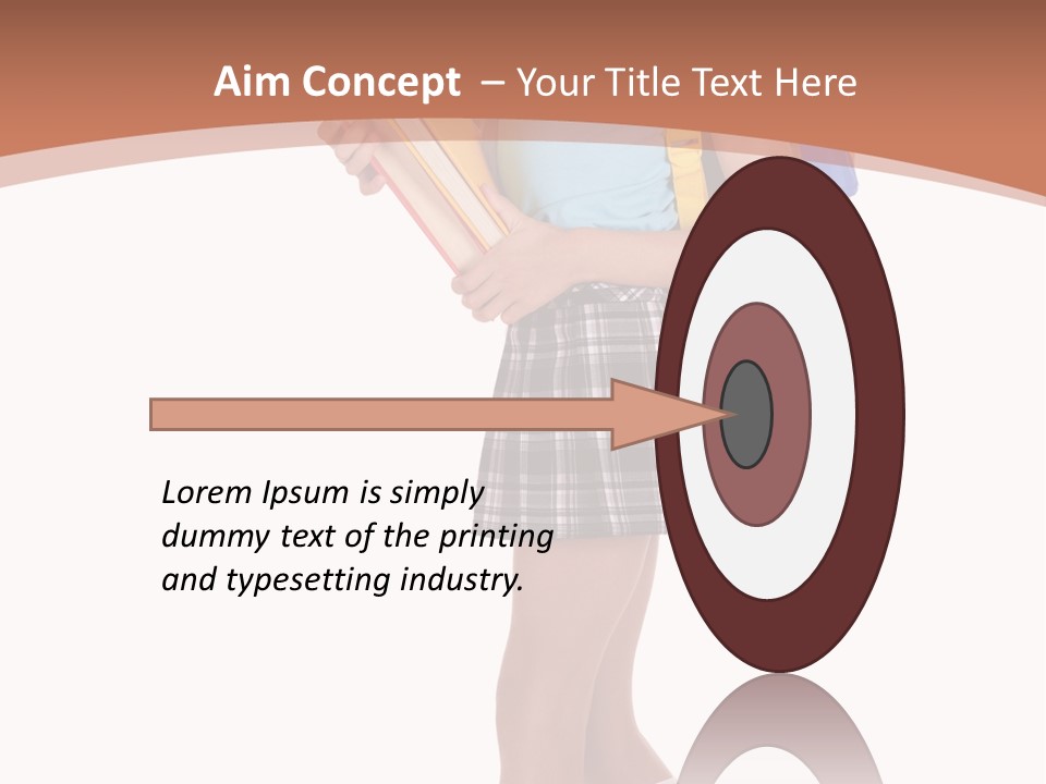 Schoolgirl Smile Braid PowerPoint Template