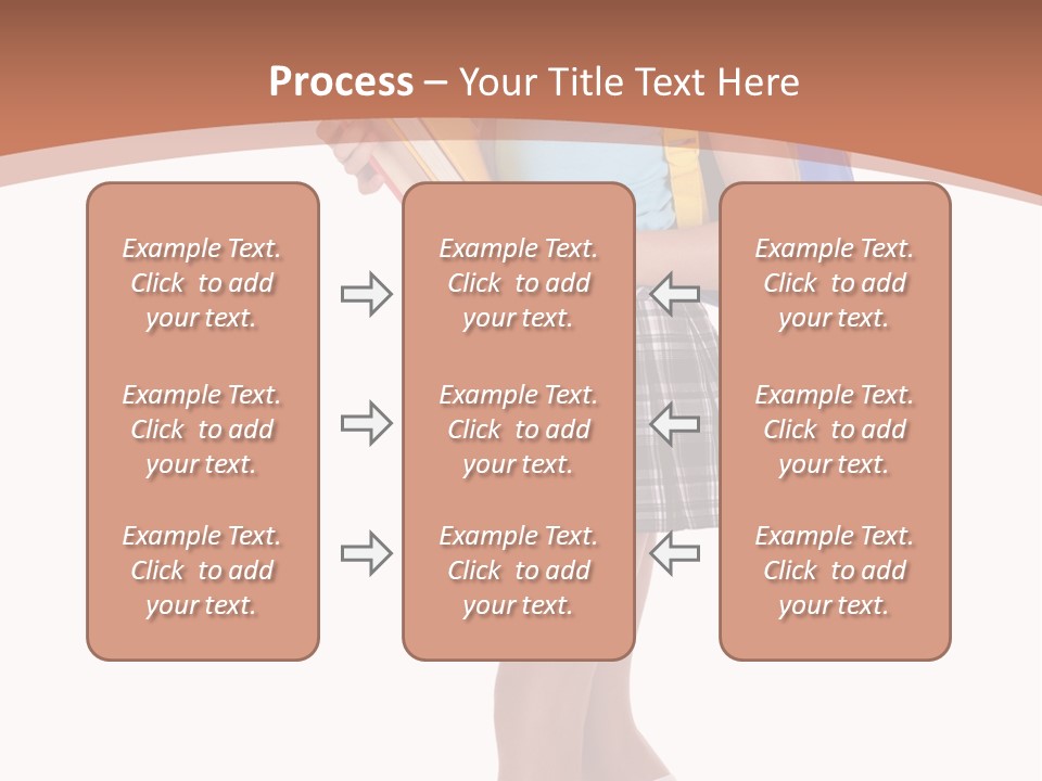 Schoolgirl Smile Braid PowerPoint Template