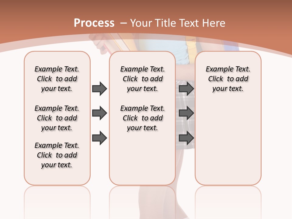 Schoolgirl Smile Braid PowerPoint Template