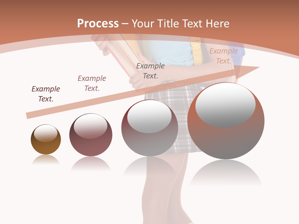 Schoolgirl Smile Braid PowerPoint Template