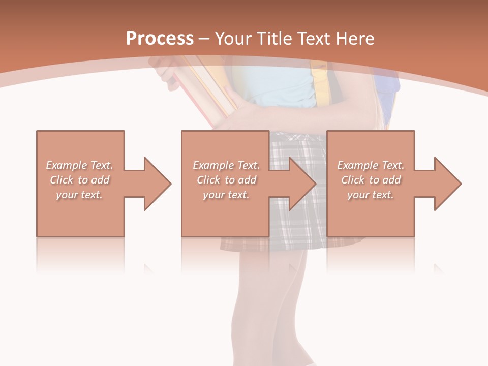 Schoolgirl Smile Braid PowerPoint Template