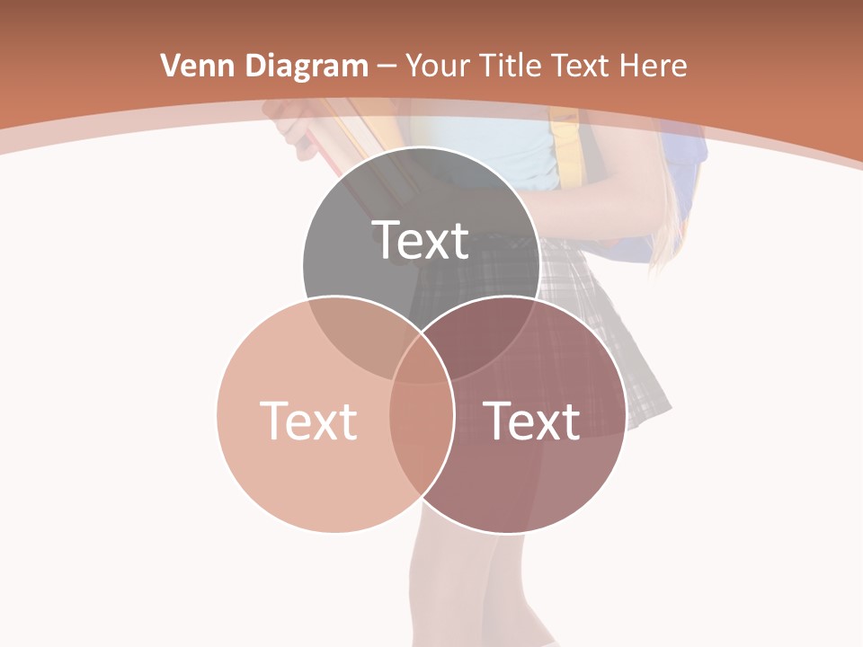 Schoolgirl Smile Braid PowerPoint Template