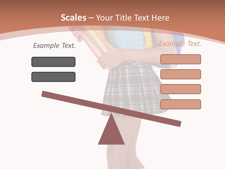 Schoolgirl Smile Braid PowerPoint Template
