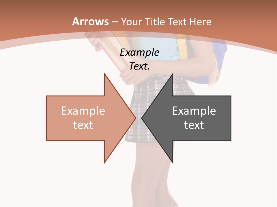 Schoolgirl Smile Braid PowerPoint Template