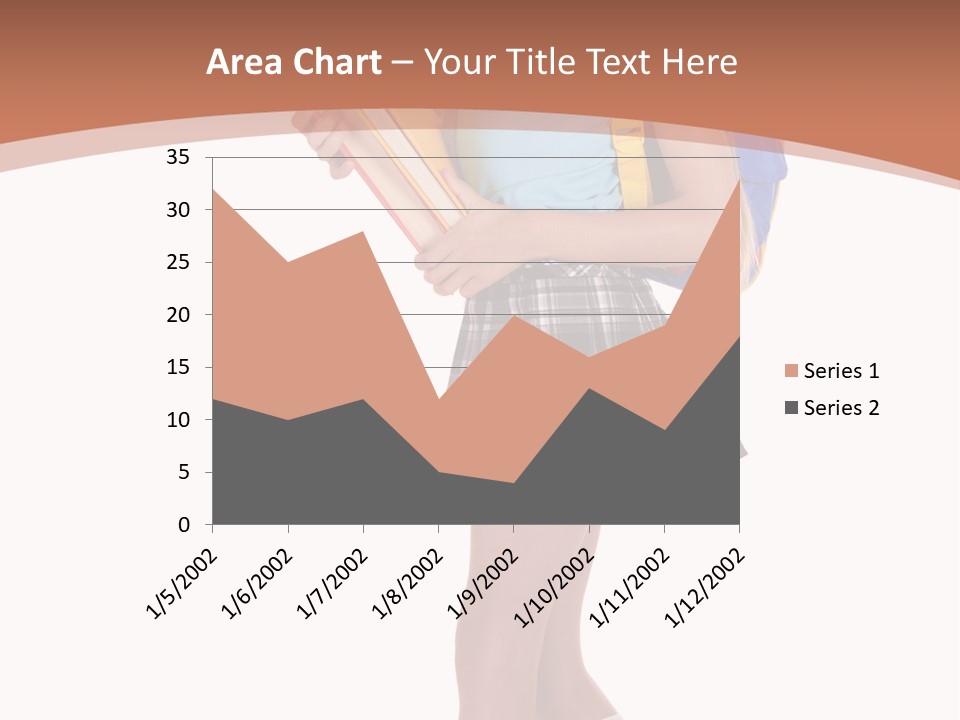 Schoolgirl Smile Braid PowerPoint Template