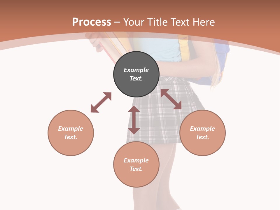 Schoolgirl Smile Braid PowerPoint Template