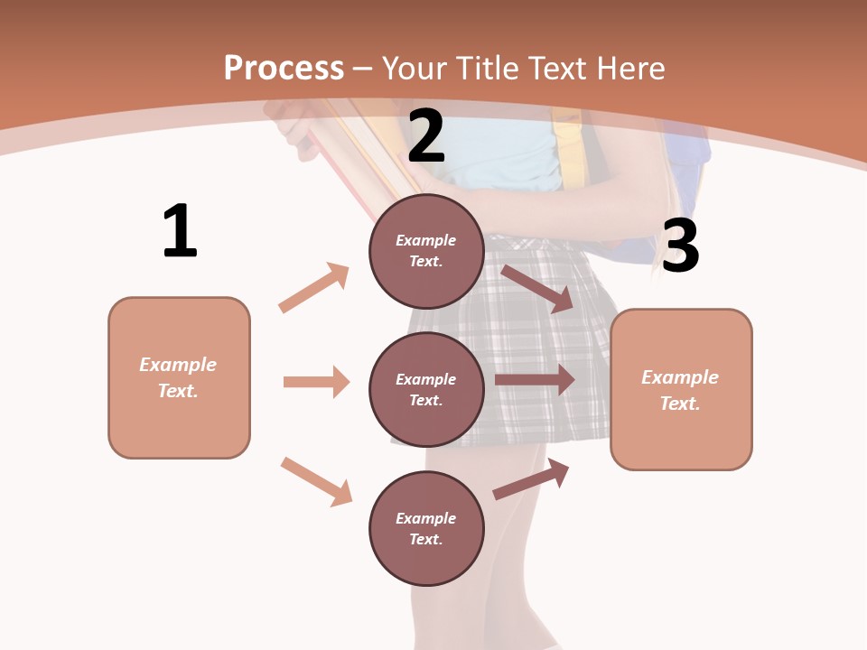 Schoolgirl Smile Braid PowerPoint Template