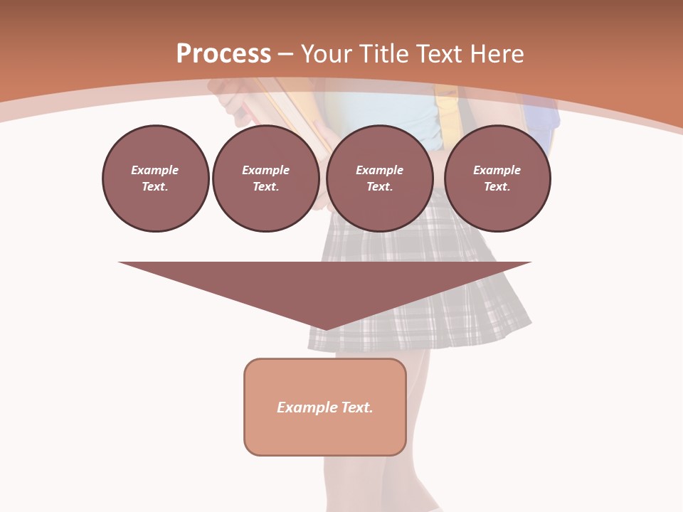 Schoolgirl Smile Braid PowerPoint Template