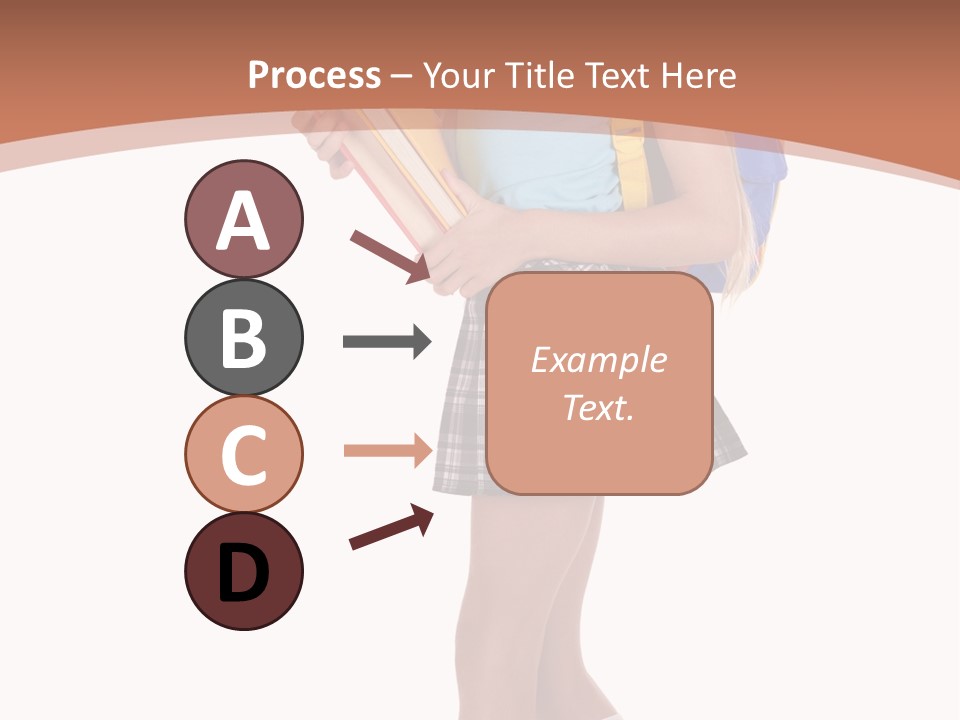 Schoolgirl Smile Braid PowerPoint Template