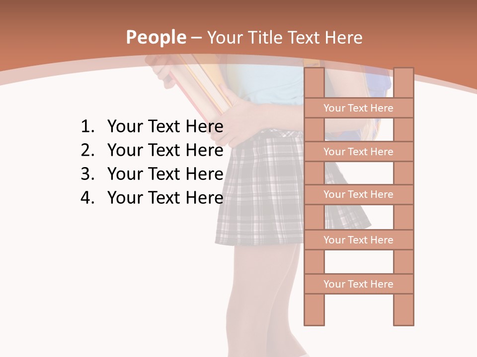 Schoolgirl Smile Braid PowerPoint Template
