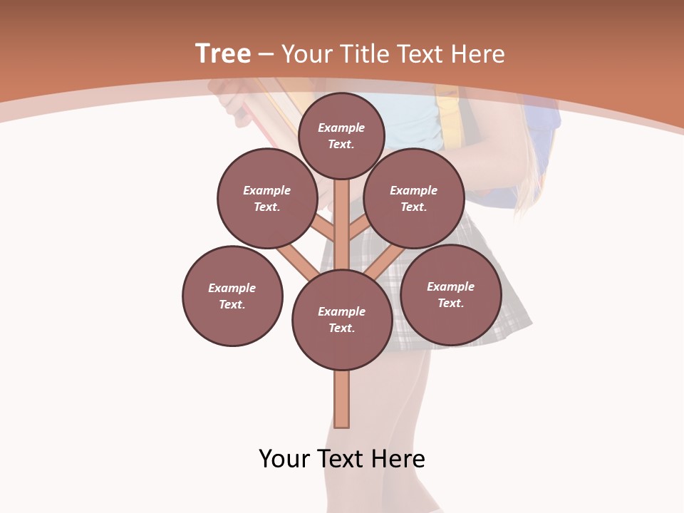 Schoolgirl Smile Braid PowerPoint Template