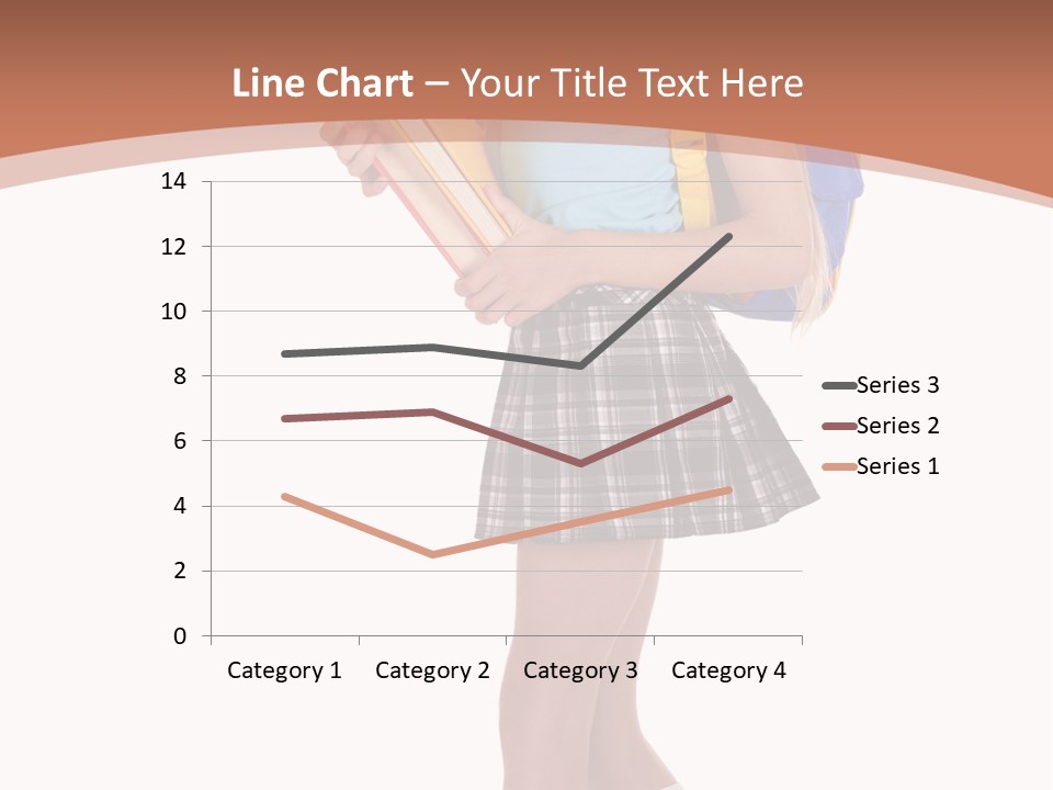 Schoolgirl Smile Braid PowerPoint Template
