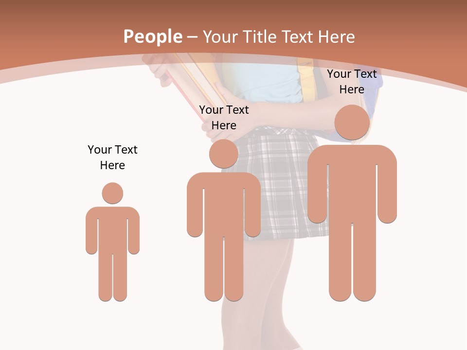 Schoolgirl Smile Braid PowerPoint Template