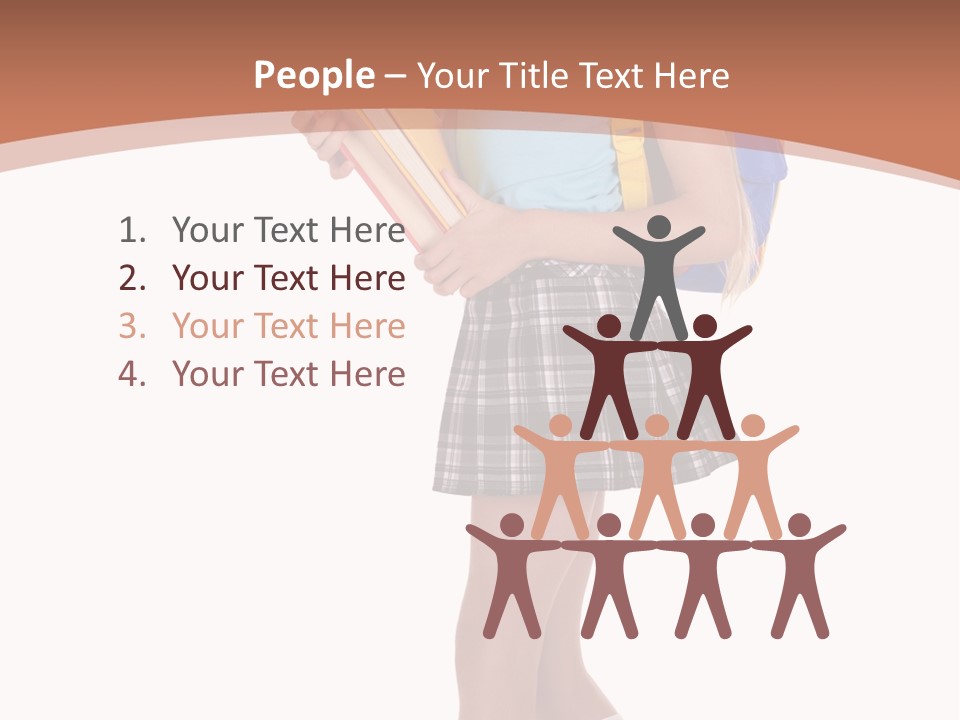 Schoolgirl Smile Braid PowerPoint Template