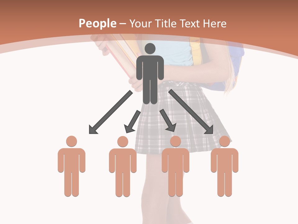 Schoolgirl Smile Braid PowerPoint Template