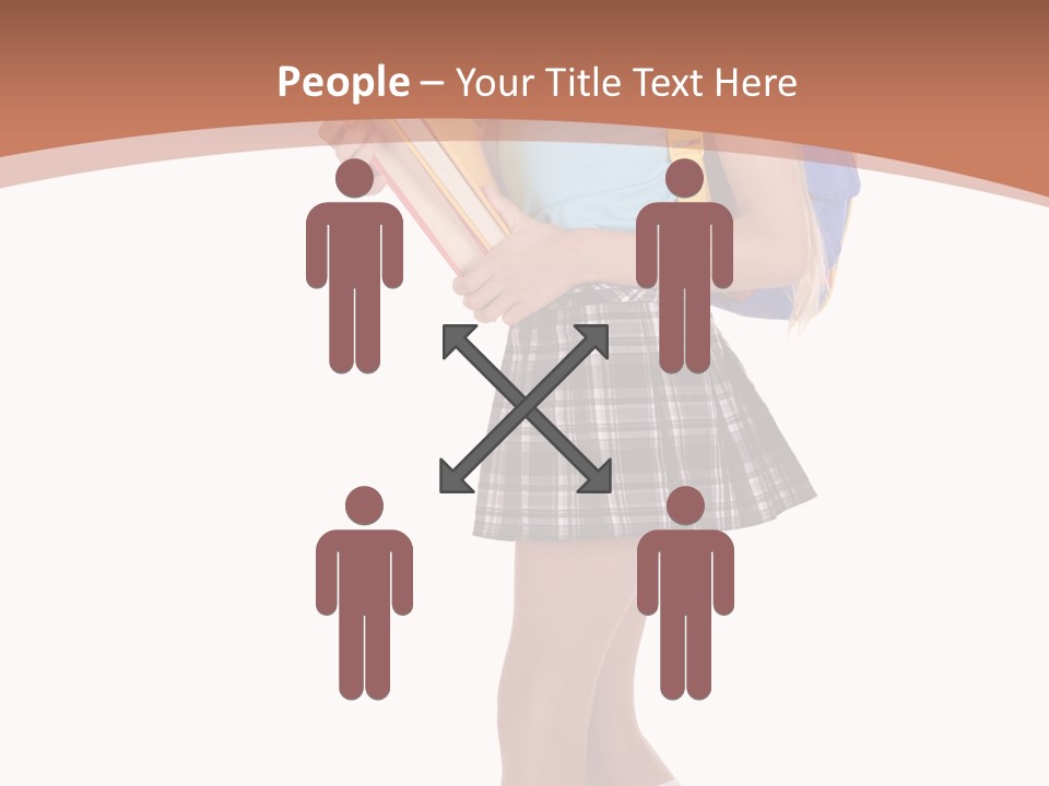 Schoolgirl Smile Braid PowerPoint Template