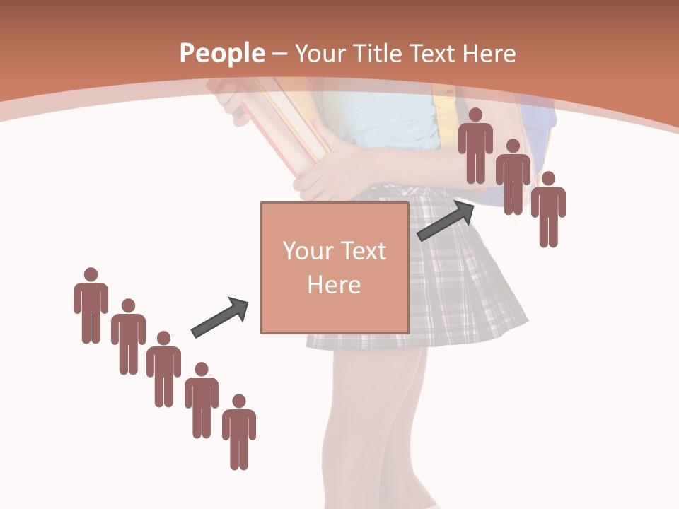 Schoolgirl Smile Braid PowerPoint Template